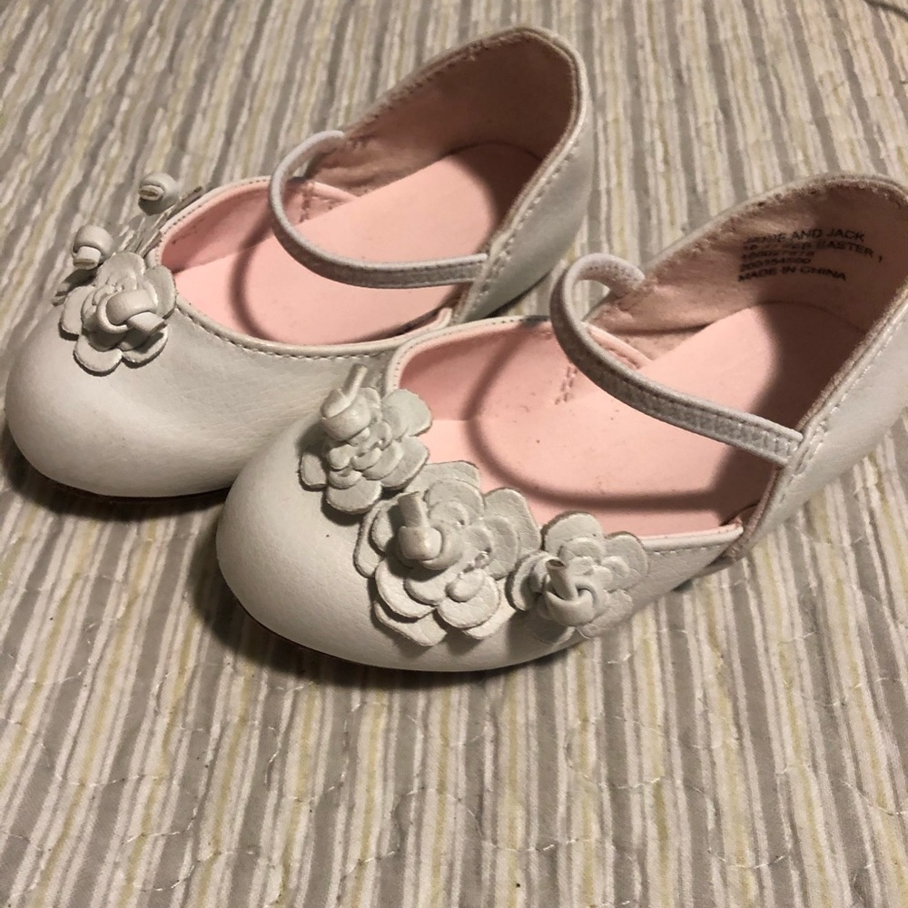 Janie & Jack White Girl Shoes